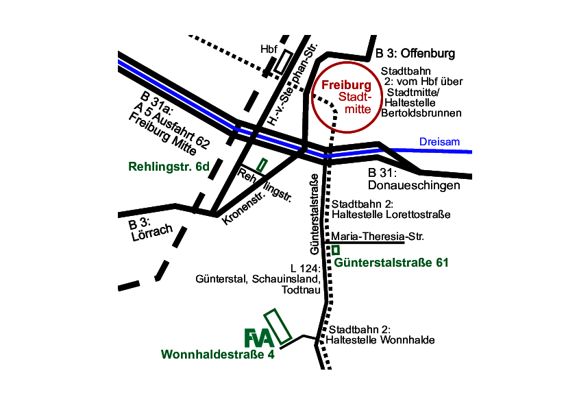 Route map to the FVA